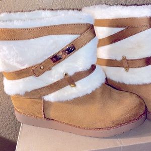 Bebe faux fur boots